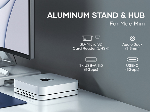Amazon.com: Satechi USB C Hub, Type-C Aluminum Stand & Hub