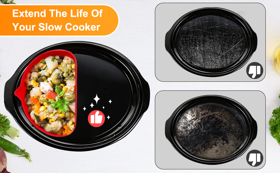 Slow Cooker Liner Kitchen Accessories, Silicone Liner for Slow Cookers