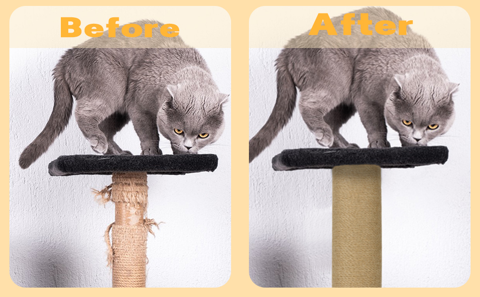 Cat Scratching Post Replacement 15.7”x 3.8” Cat Tree Replacement Parts with M8