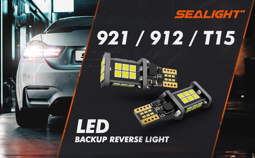SEALIGHT 921 LED Bulb Backup Lights, 912 T15 Reverse Lights, 1600