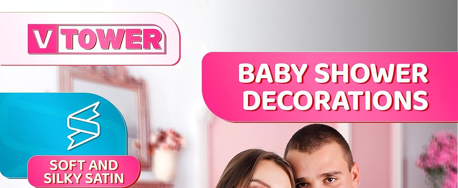 baby shower decorations gender reveal girl boy decor party mom pink sash 