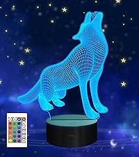 Amazon.com: FULLOSUN Wolf Gift 3D Light, Optical Illusion