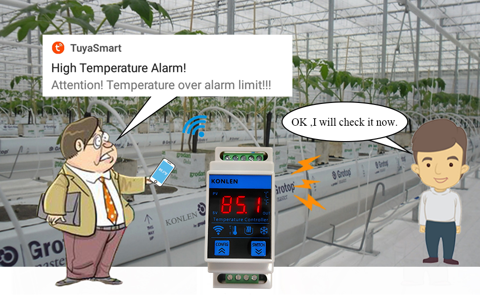 Upper Lower Temperature Alarm