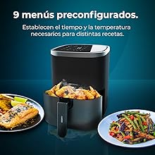 Friteuse diététique / 4 litres / 9 menus / 1400 W de puissance