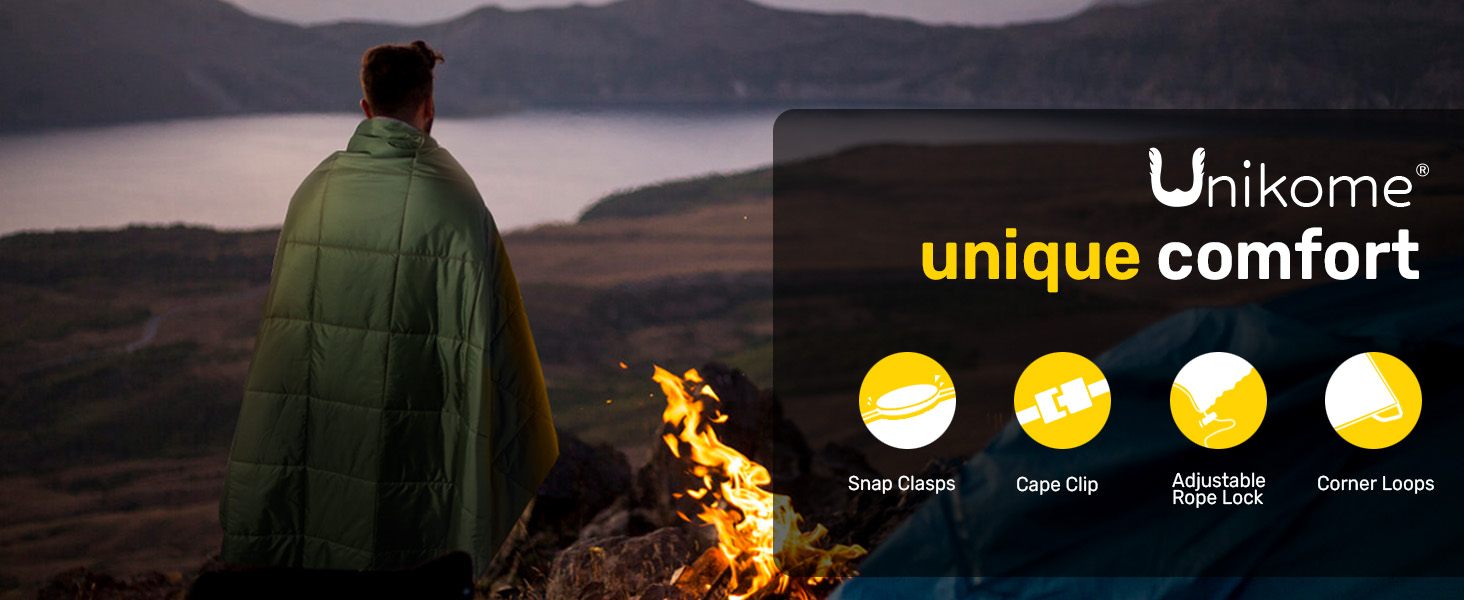 Outdoor Waterproof Puffy Down Camping Blanket