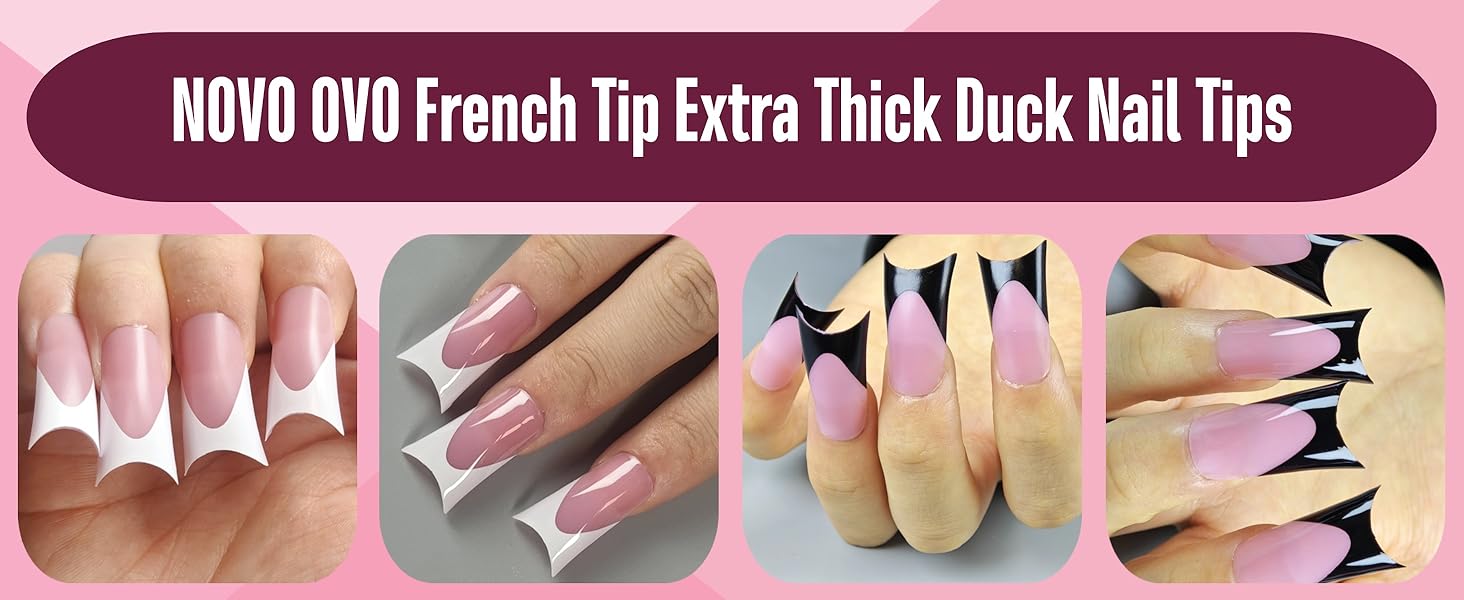extra thick duck nails with moon curve