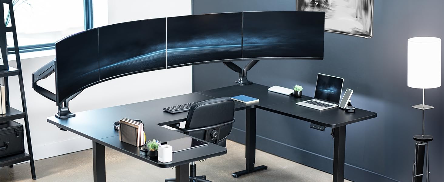 U-Shaped Dual Motor Electric Desk