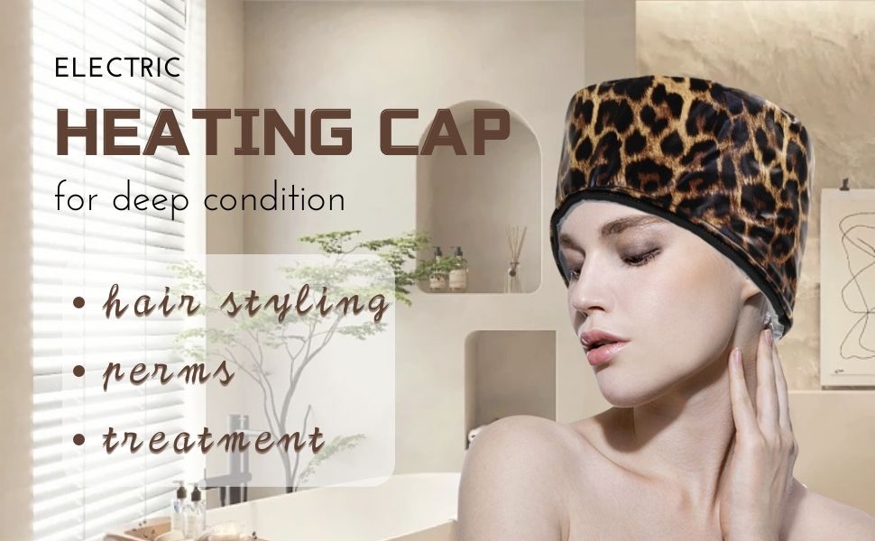CGFOXUO Heat Cap for Deep Conditioning Heats Up Quickly, Hair Steamer for Natural