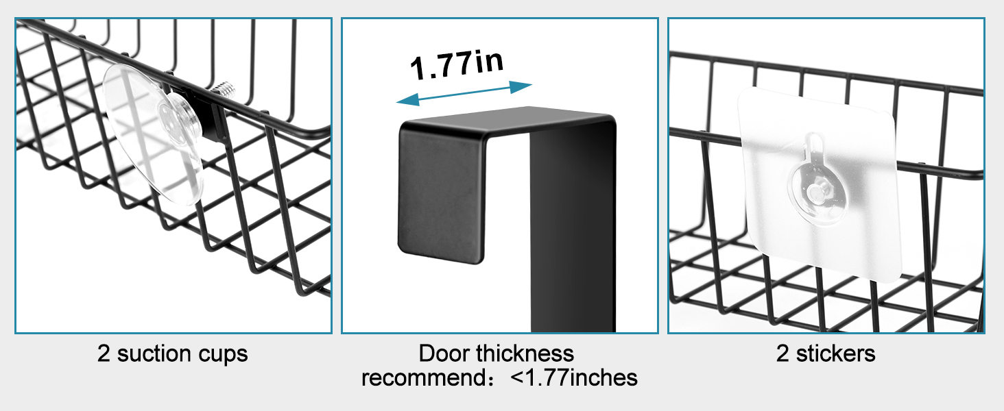 OYEAL Pantry Door Organization and Storage Over The Door Pantry Organizer Metal Hanging Kitchen