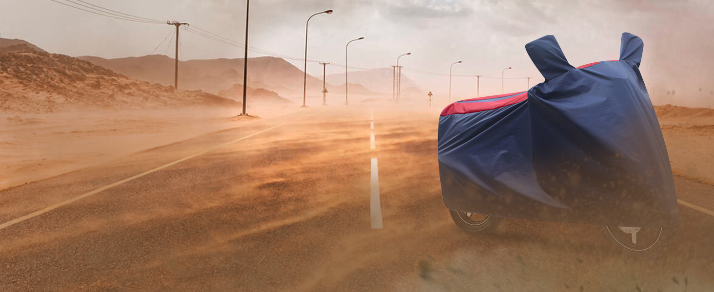 Red & blue bike cover