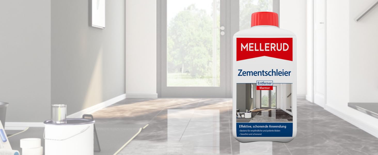 MELLERUD Zementschleier Entferner | 1 x 2,5 l | Effizientes Reinigungsmittel gegen ...