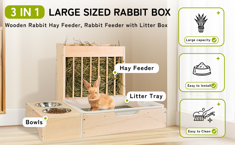 Extra Large Rabbit Hay Feeder A5