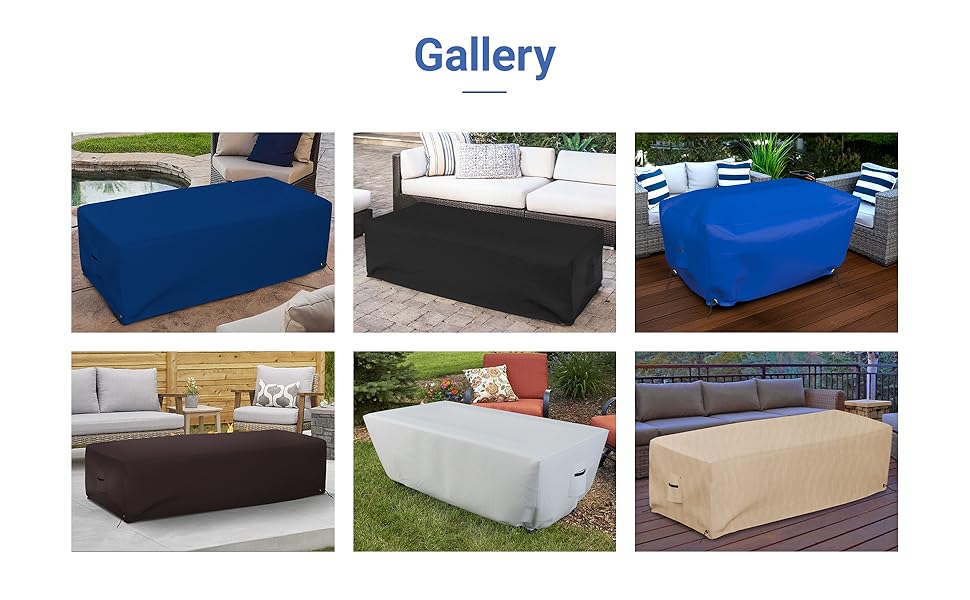 Covers & all Outdoor Rectangular Fire Pit Cover, Rectangle Heavy Duty18