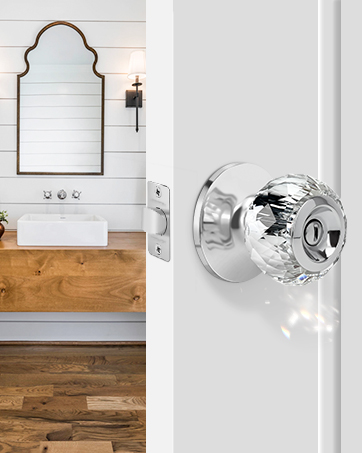 Privacy Crystal Interior Door Knob