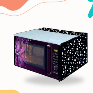 Lala Maneet Printed Black Dot Microwave Oven Top Cover