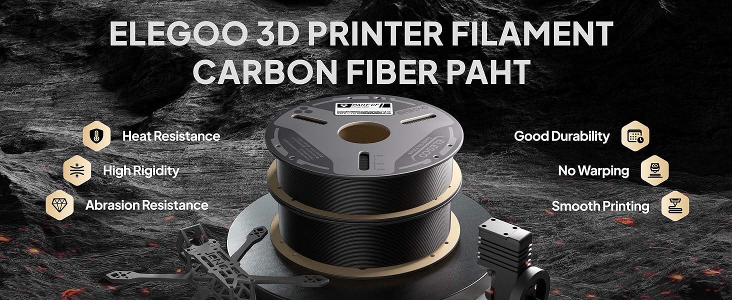 ELEGOO carbon fiber paht, high temperature nylon filament pa filament