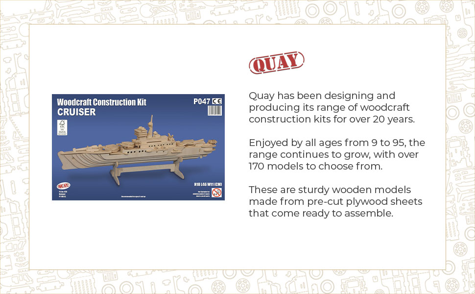 Quay Cruiser Woodcraft Construction Kit FSC Amazon.co.uk Toys & Games