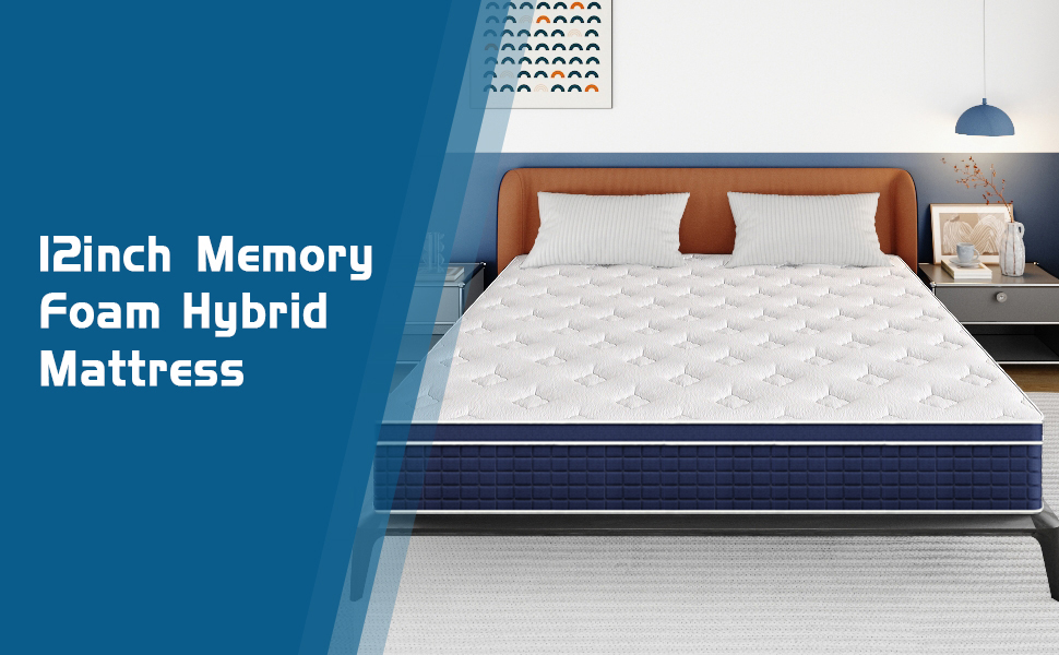 sdoodo Full Mattress, 12 Inch Hybrid Mattress with Memory