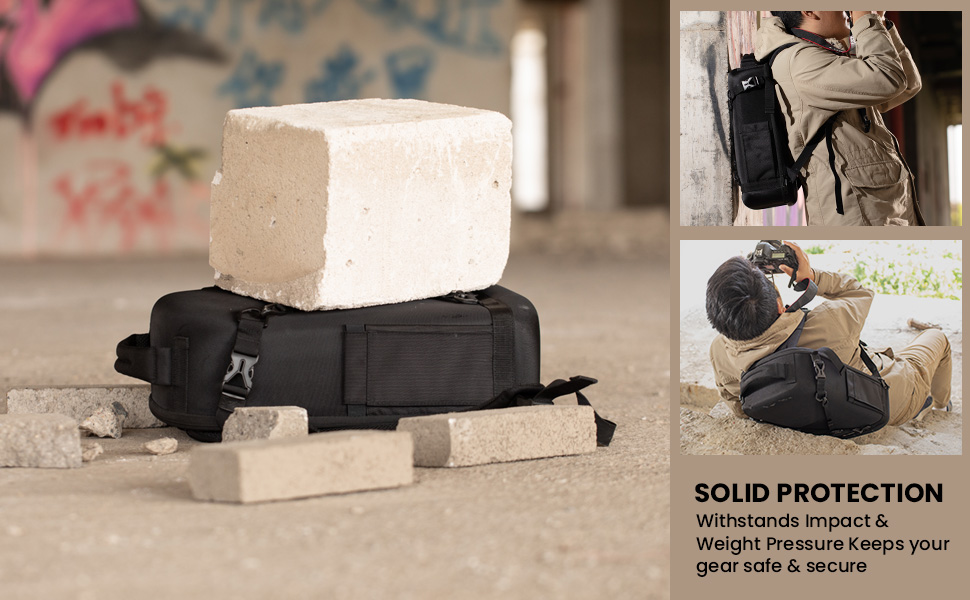 TARION Camera Backpack Hardshell DSLR Camera Bag 3side Hard Case