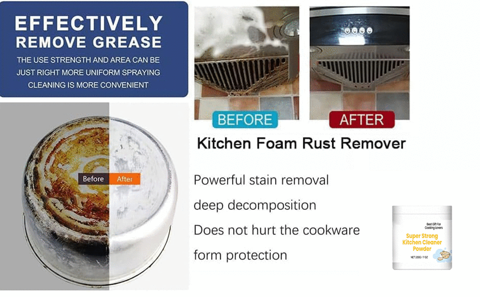 Strong kitchen cleaning powder