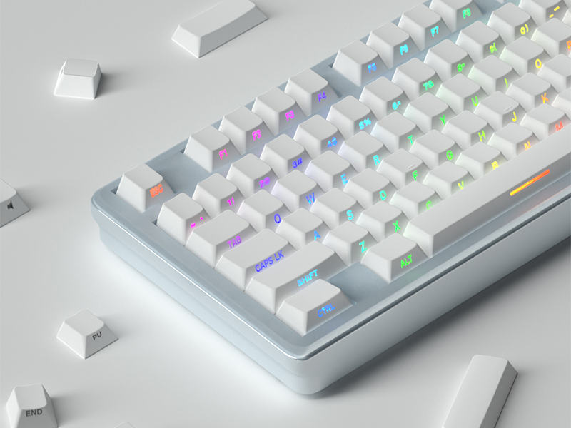 white keycaps