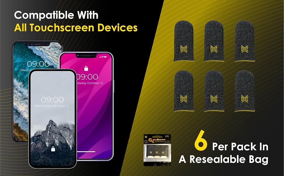 Compatible With All Touchscreen Devices 6 Per Pack In A Resealable Bag