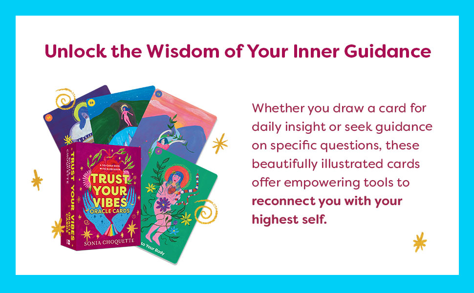 Trust Your Vibes Oracle Cards: A 50-Card Deck with Guidebook