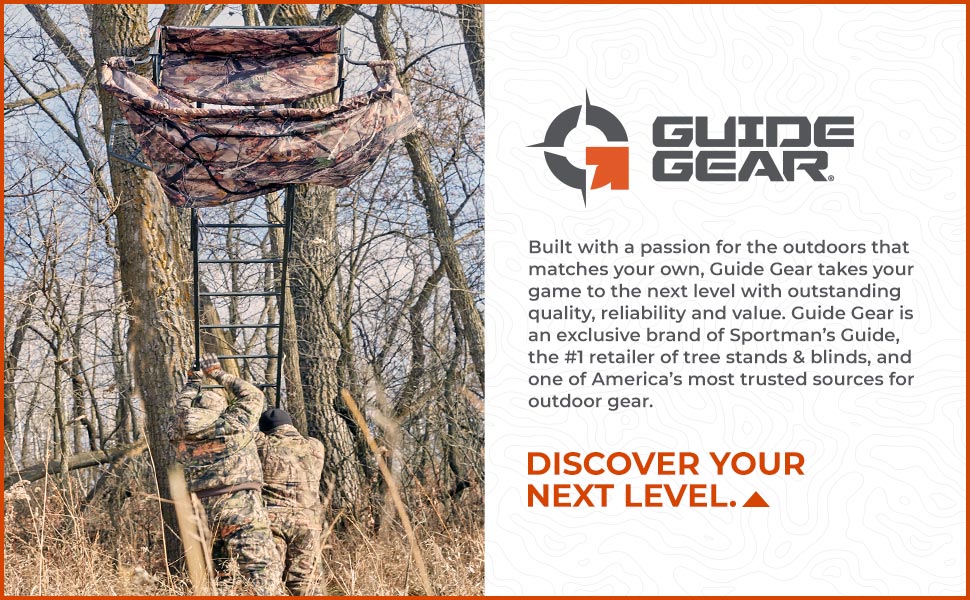Guide Gear 20' 2-man Double Rail Ladder Tree Stand with Hunting Blind Brand Story