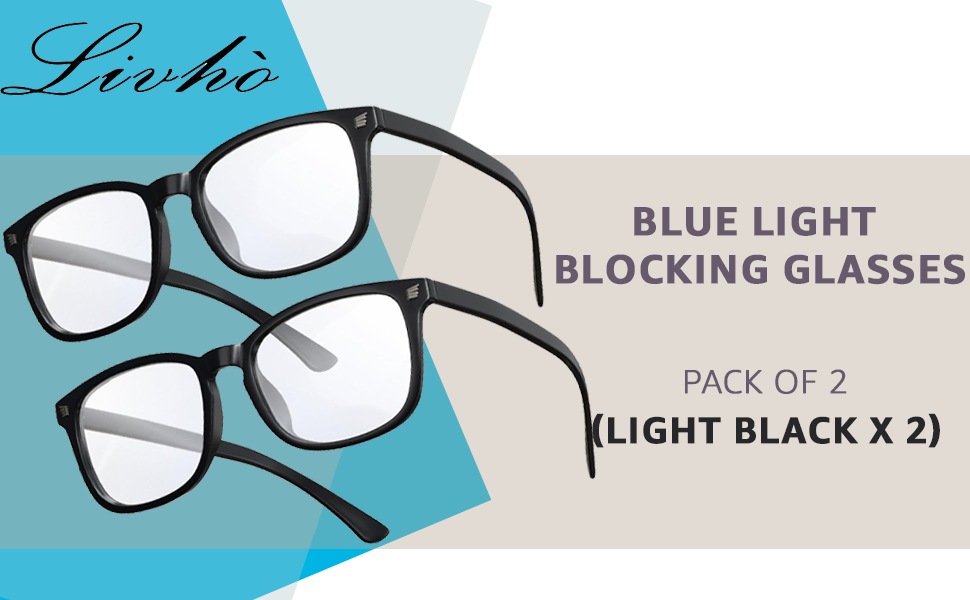 ivho 2 Pack Blue Light Blocking Glasses,
