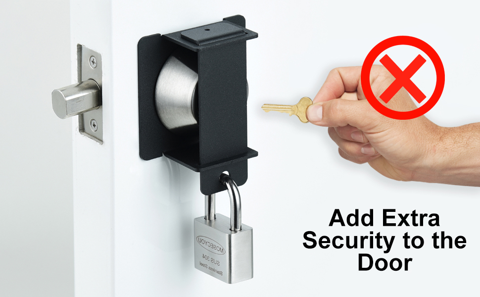MOSECYOU Deadbolt Lockout Device, Dead Bolt Protector Guard, Shield to Disable The Deadlock