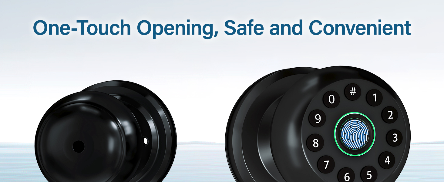 smart lock keyless entry door lock for front door bedrooms fingerprint door knob with lock