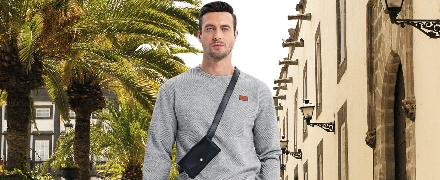 Men's 2 Piece Outfits Crewneck Pullover Sweatshirt