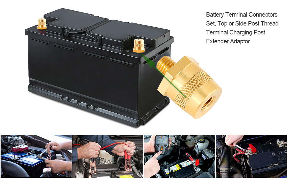 2PCS Auto Battery Terminal Connectors,M8 Car Side Post
