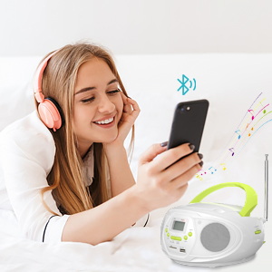 Amazon.com: YOWGULF CD Player Portable Boombox Bluetooth Speaker with ...