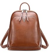YALUXE Women's Fashion Backpack Handbags Genuine Leather Convertible Anti-theft Back Pack