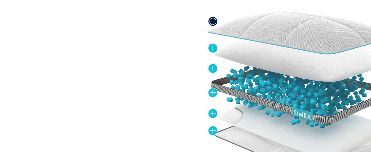 Simba Hybrid® Pillow, with Temperature regulating Stratos technology