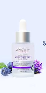 Acai Berry Ant-Aging Face Serum with Bio Hyaluronic Acid, Niacinamide, Vitamin B3, Vitamin E, B5