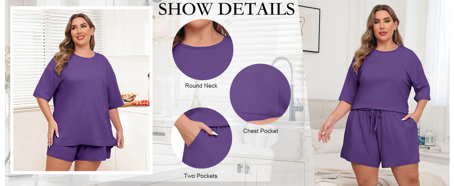 This plus-size sleepwear set can be dressed up with booties or dressed down with sneakers.