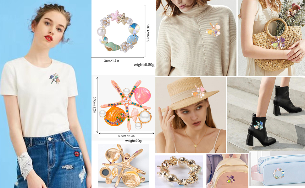 Starfish Brooches Pins