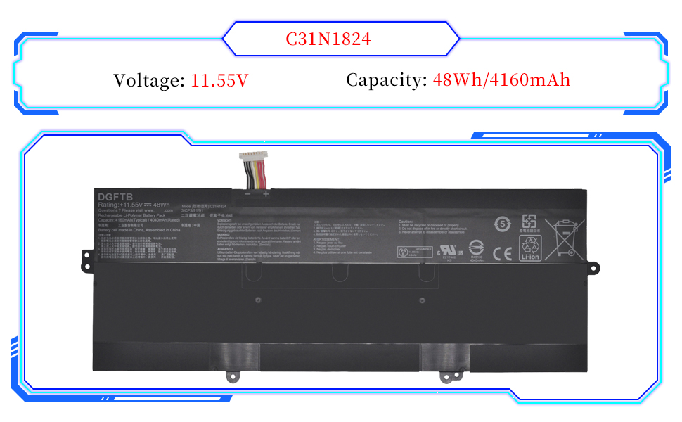 Amazon.com: DGFTB C31N1824 Laptop Battery for Asus