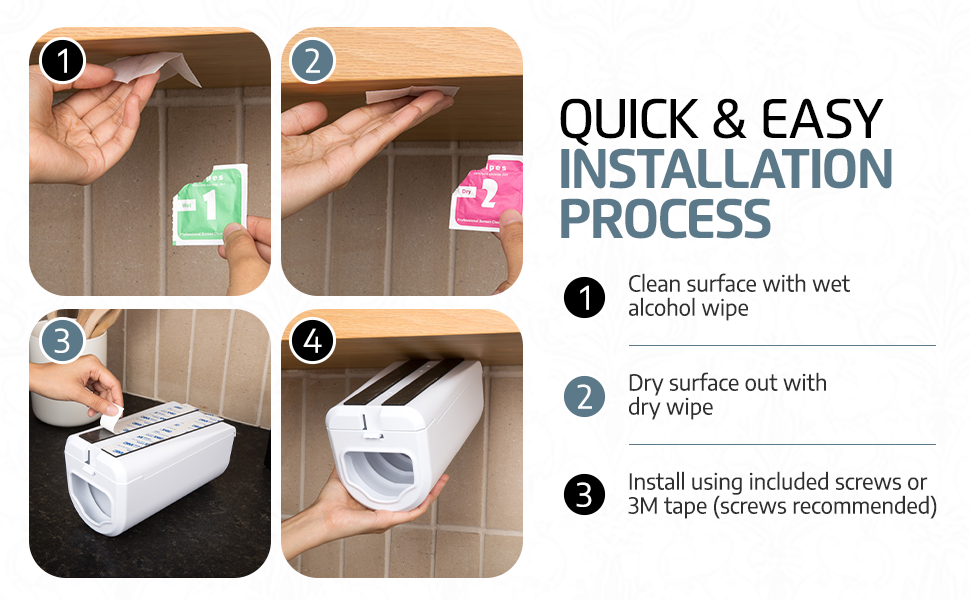 Kitchen bag holder, under cabinet organizer, durable design, RV and small kitchen storage