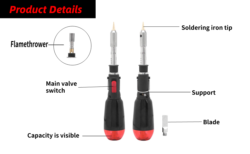 Butane Soldering Iron Kit, Mini Butane Soldering Iron, HT