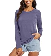 MAGCOMSEN Women's Long Sleeve Shirts UPF 50+ Sun Protection Running Fishing Workout T Shirts