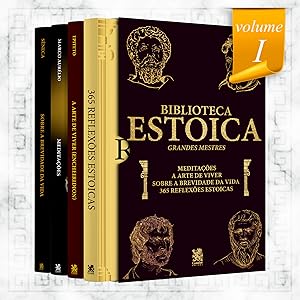 box de livros biclioteca estoica volume 1 grandes mestres seneca marco aurelio epiteto