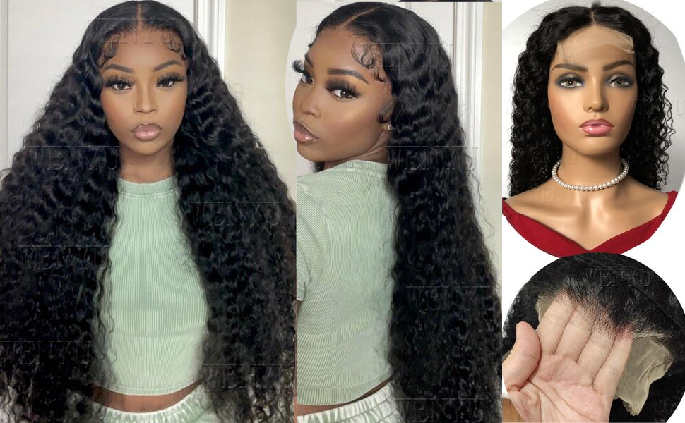 Deep Wave Lace Front Wigs Human Hair Wigs For Black Women Human Hair Curly Lace Front Wigs 