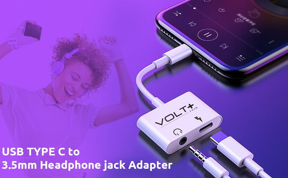 Pro Headphone 3Amp Aux Adapter Compatible with Samsung