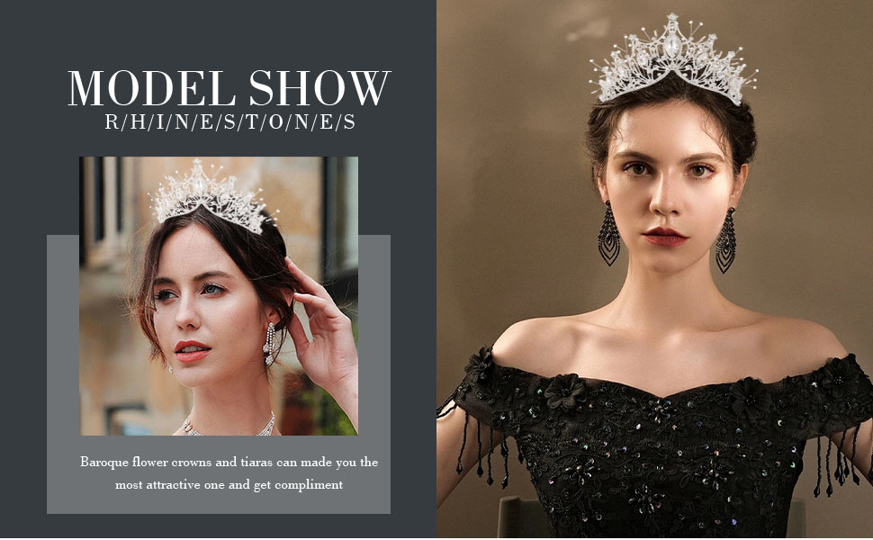 Rhinestones bridal hair pieces