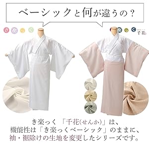 Amazon | [衿秀] 公式 き楽っく 長襦袢 千花 冬 袷用 友禅