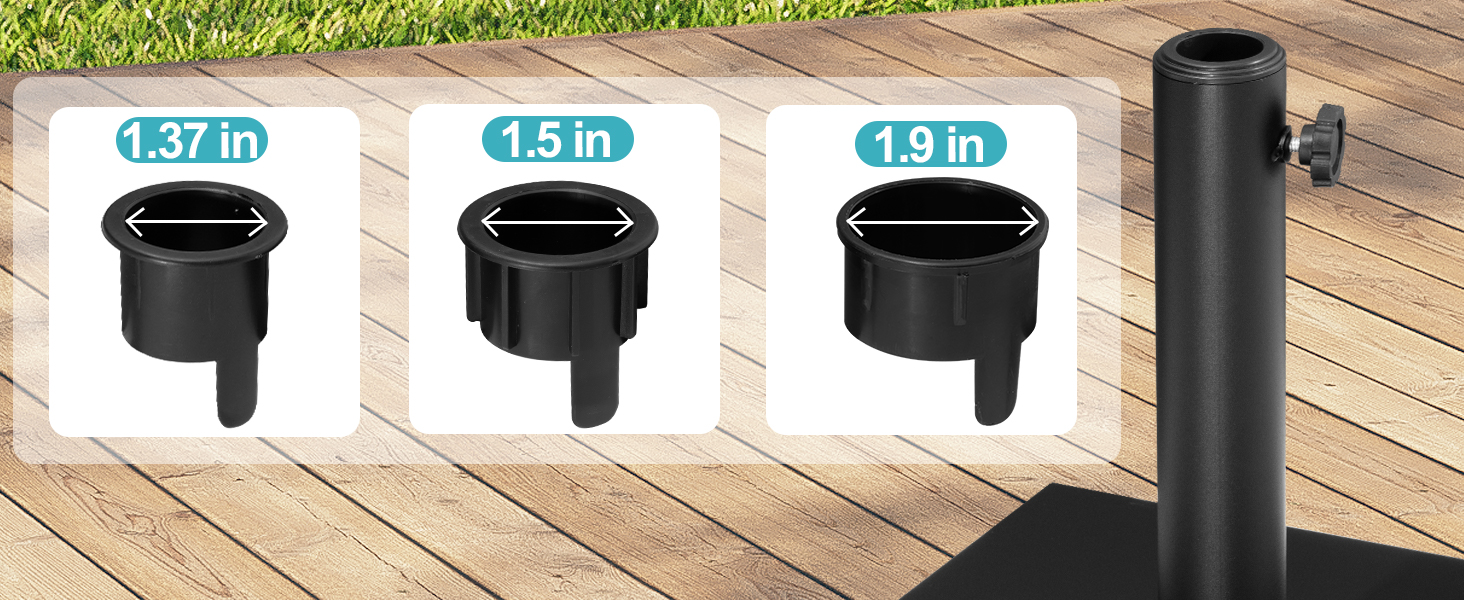 Outdoor Umbrella Stand 42lbs Heavy Duty Resin Square Umbrella Base