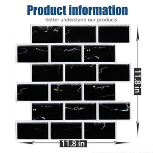 3D Peel and Stick Brick Backsplash